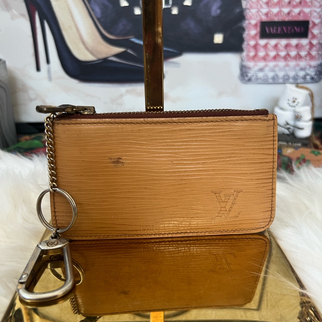 Louis Vuitton Epi Tan Key Pouch/Wristlet